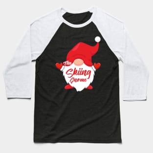 The Skiing Gnome Matching Family Christmas Pajama Baseball T-Shirt